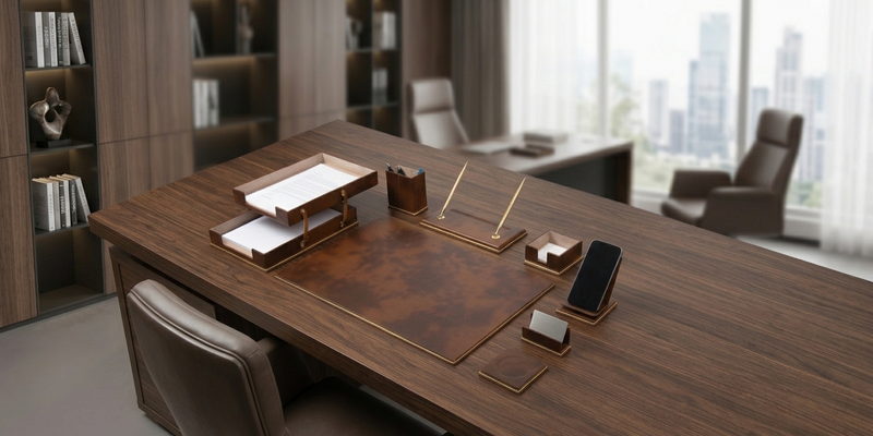 Why Every Professional Office Needs a Premium Leather Desk Set