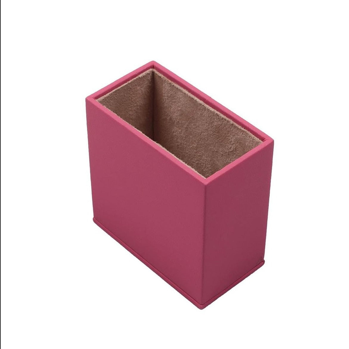 Set da scrivania Luna in pelle con 10 accessori rosa e doppio portadocumenti