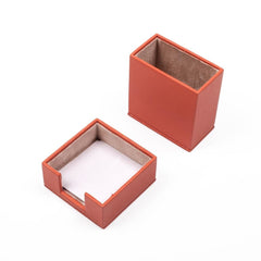 Luna - Conjunto de escritorio naranja de 10 piezas en cuero sintético con placa personalizada, soporte de teléfono y bandeja doble – vista del producto 6