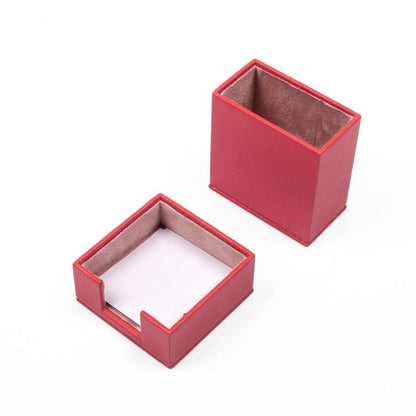 Set da scrivania Luna in pelle con 10 accessori, rosso con doppio portadocumenti