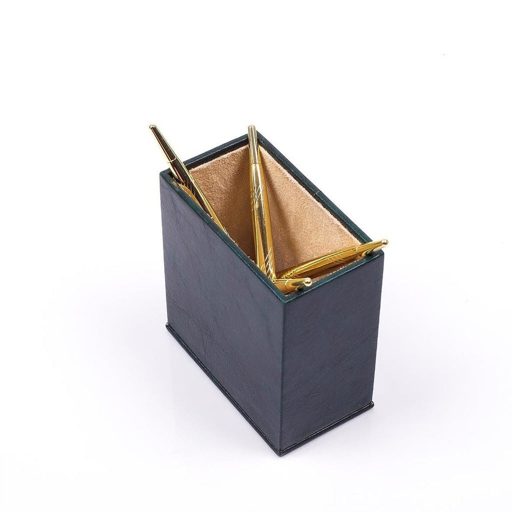 Luna Leather Desk Set 10 Accessories Green