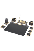 VESTA Wooden Desk Set - 9 Accessories