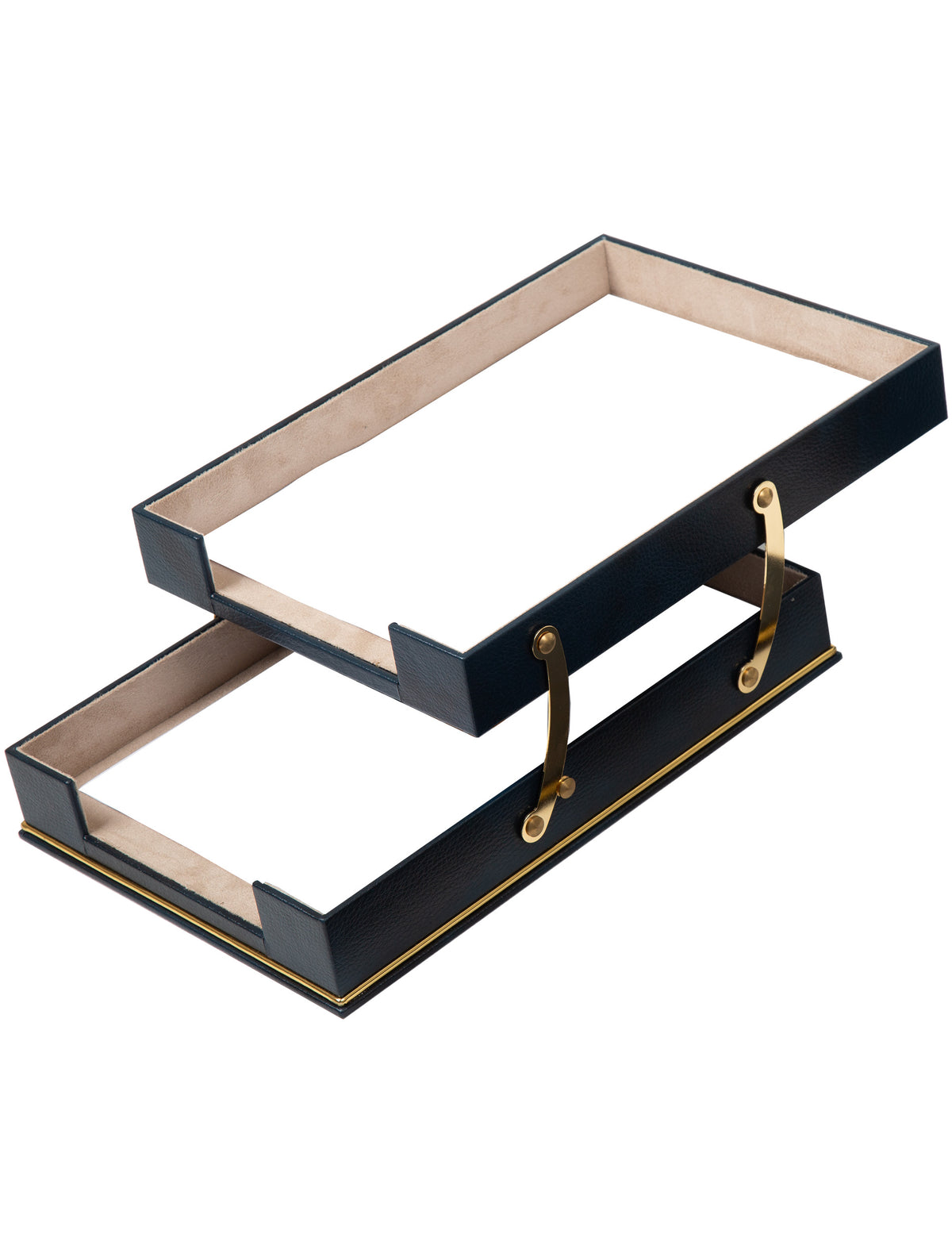 Cloud Luxury Leather Desk Set – 10 Piece Executive Desk Organizer (Navy)