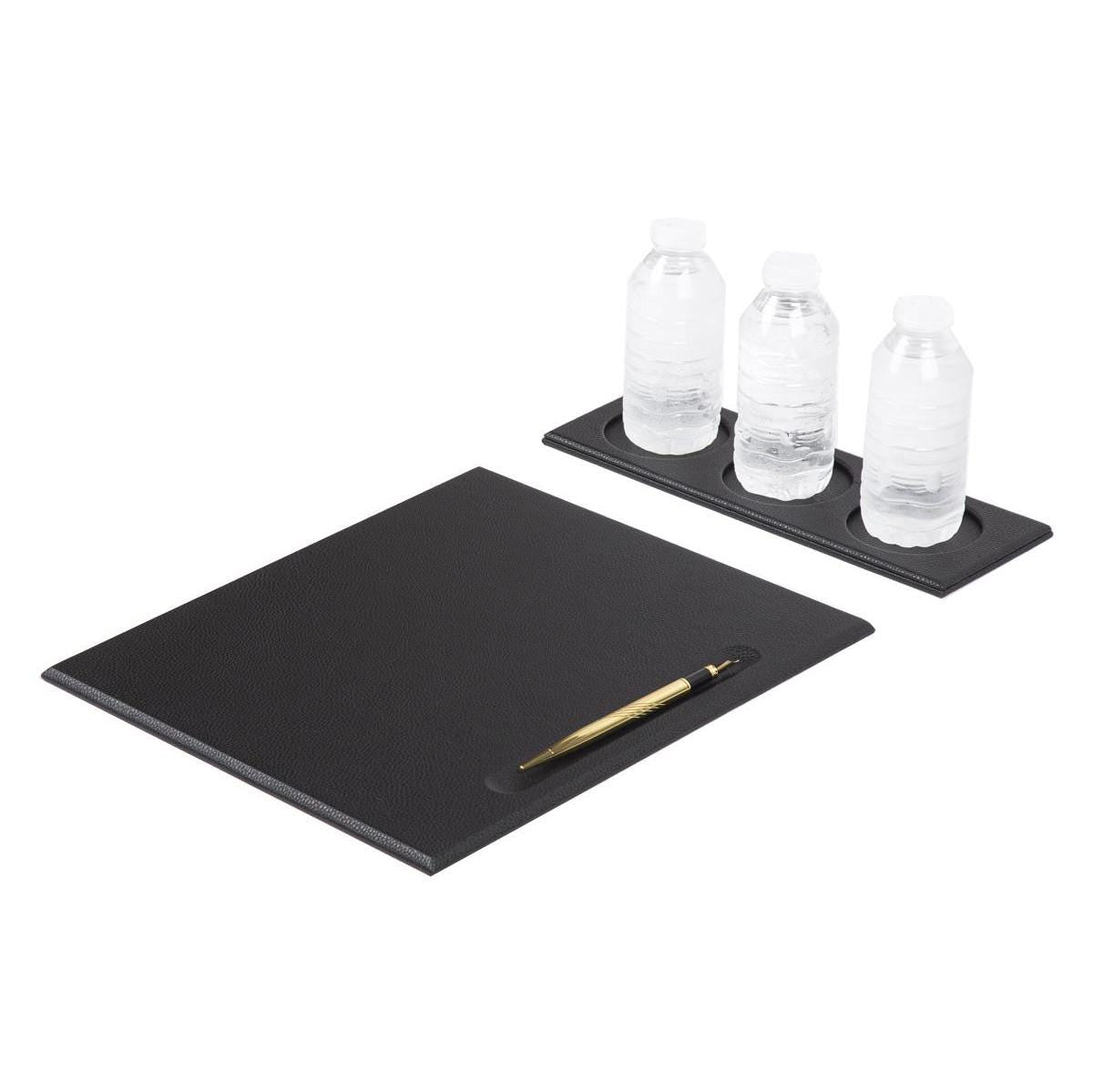Set sottomano firma e sottobicchiere in similpelle per reception – vista del prodotto 1