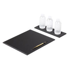 Set sottomano firma e sottobicchiere in similpelle per reception – vista del prodotto 1