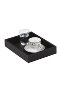 Faux Leather Covered Velvet Lined Tray 5 Pieces