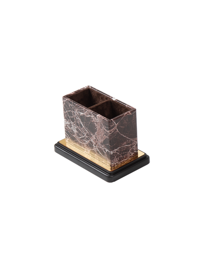 Pulsar Luxury Leather Desk Set – 10 Piece Executive Office Desk Organizer (Brown)