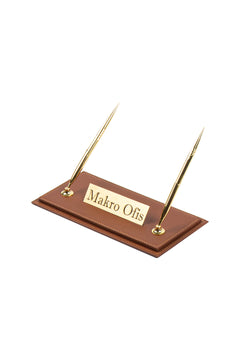 Venus - Conjunto de secretária camel em pele sintética de 12 peças, tapete de rato e placa personalizada – vista do produto 3