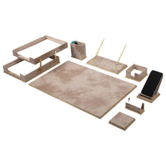 Cloud 10-Piece Faux Leather Desk Set – product view 11