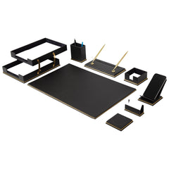 Cloud 10-Piece Faux Leather Desk Set – product view 16
