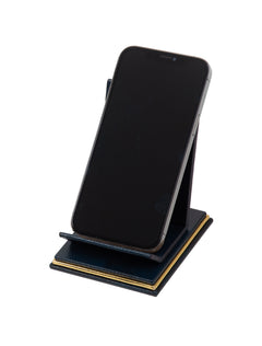 Cloud - Set da scrivania blu navy in similpelle da 10 pezzi con vassoio doppio, supporto telefono e sottomano – vista del prodotto 7