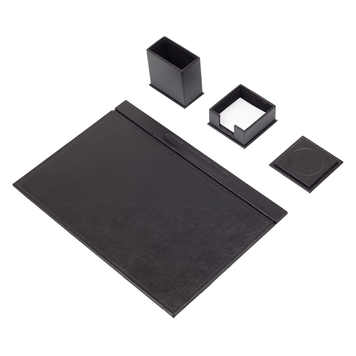 Luna ensemble de 4 accessoires de bureau en similicuir – vue du produit 1