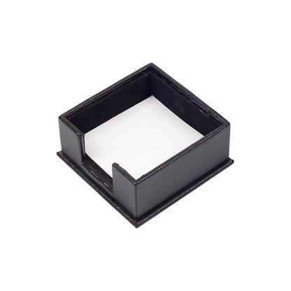 Luna Leather Desk Set 4 Accessories Black