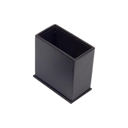 Luna Leather Desk Set 4 Accessories Black