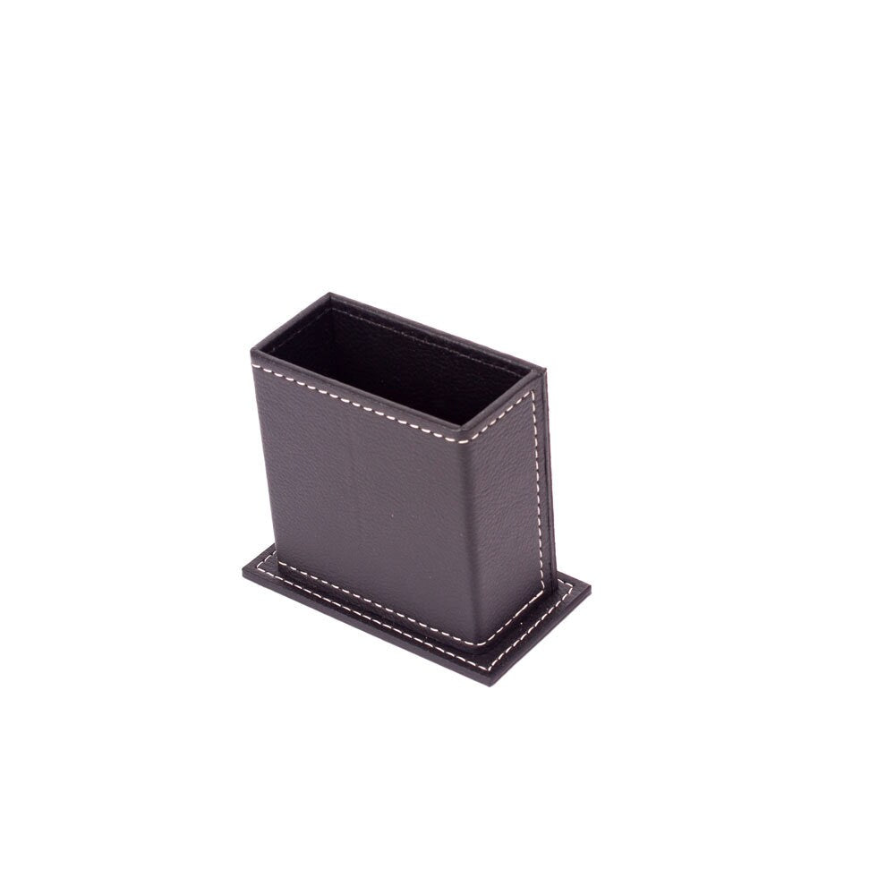 VEGA Leather Desk Set - 9 Accessories - Black