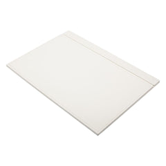 Luna - Set da scrivania bianco in similpelle da 4 pezzi con sottomano, portapenne, portamemo e sottobicchiere – vista del prodotto 2