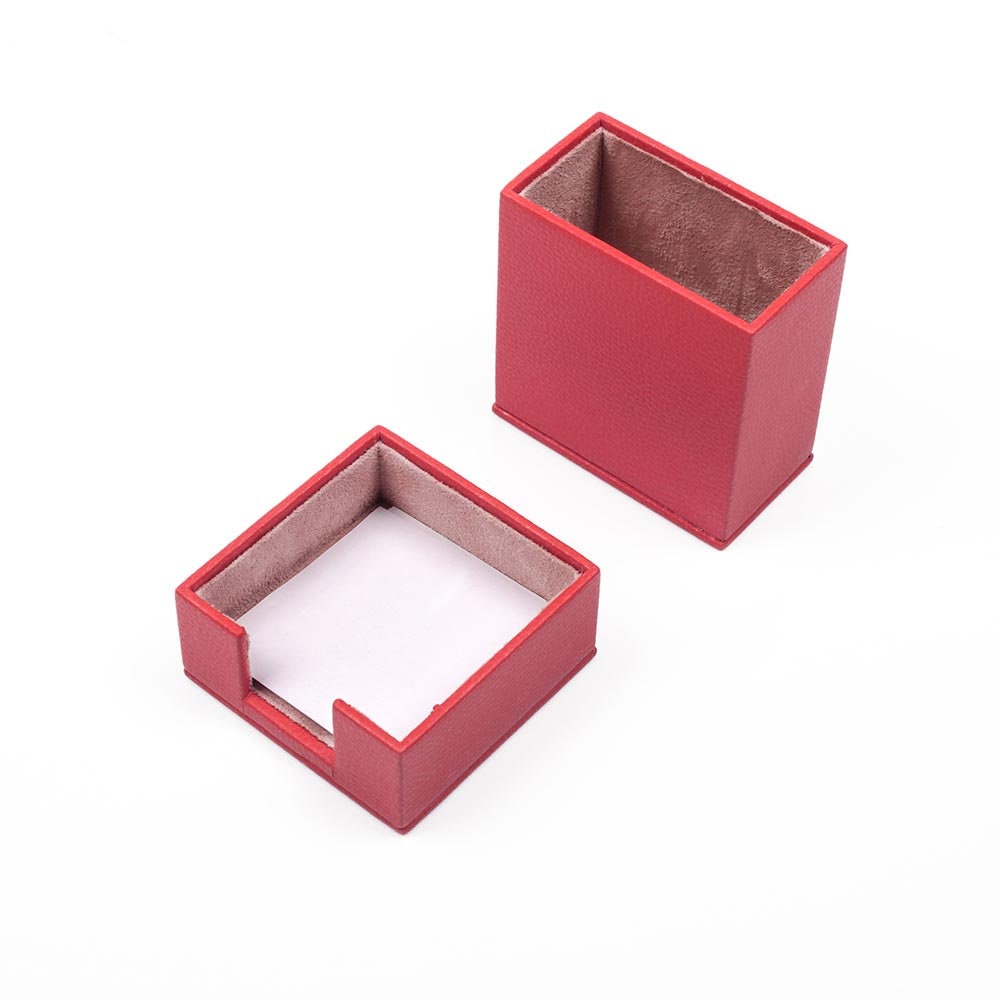 Luna Leather Desk Set 5 Accessories Red