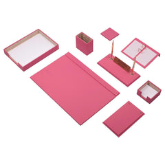 Set Luna Rosa de 10 Piezas en Piel Sintética con Placa Personalizada – vista del producto 1