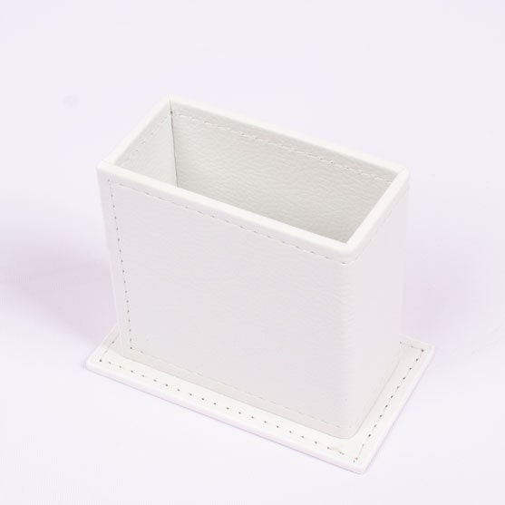 VEGA Leather Desk Set - 4 Accessories - White