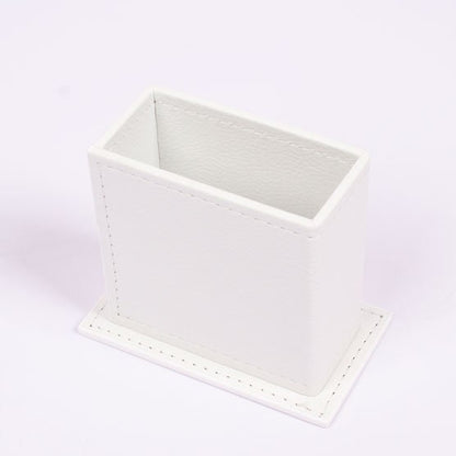 VEGA Leather Desk Set - 4 Accessories - White