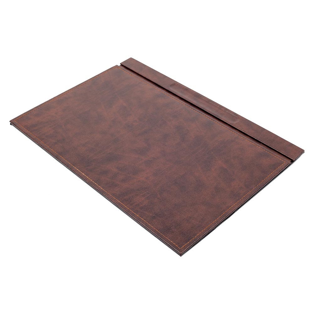 Luna Leather Desk Set 4 Accessories Brown