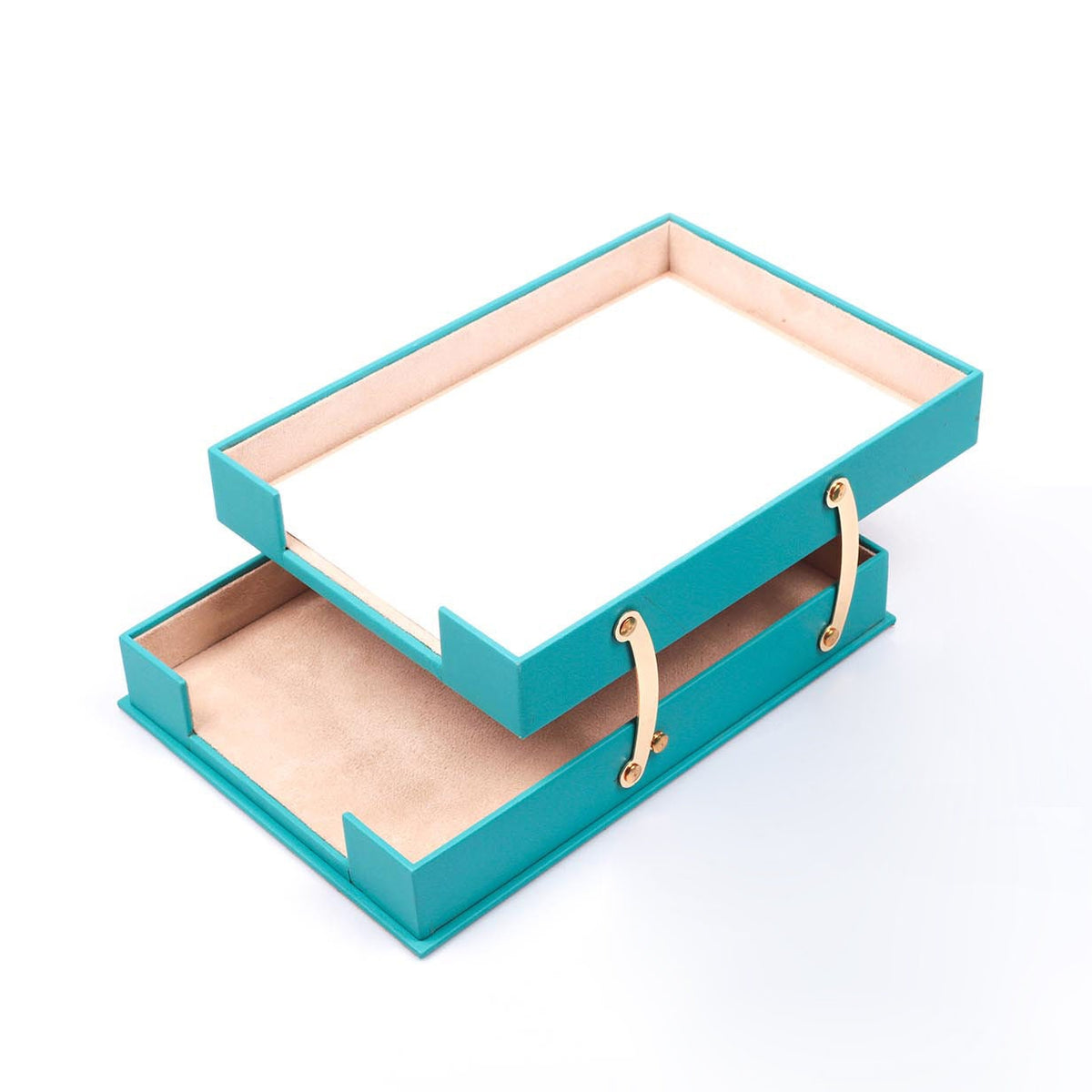 LUNA Leather Double Document Tray