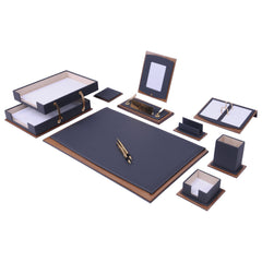 Star 11-teiliges Büroschreibtischset aus Kunstleder – Produktansicht 3